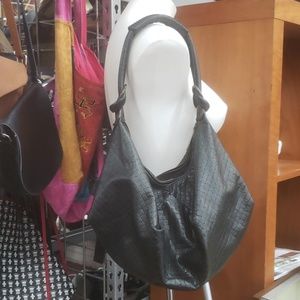 *  Leather Hobo Handbag *